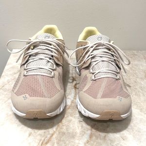 On women’s running shoes, size 8.5